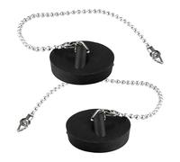 Rumyve 2pcs Universal Sink Plug Stainless Steel Ball Chain Hook,Kitchen and Bathroom Drain Plug,Sink Drain Plug