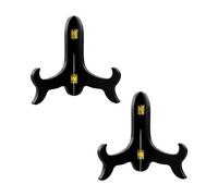 Rumyve 2pcs Vintage Wooden Display Stand, Black Decorative Picture Frame Easel for Home Decor (6 Inch )