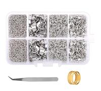 Rumyve 300pcs Jewellery Clasps,Lobster Clasps for Jewelry Making Kit,Necklace Clasps Jewelry Bracelet Connectors Jump Rings for Jewelry Making Kit(Sliver)
