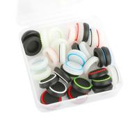 Rumyve 32pcs Controller Thumb Grips,Silicone Colorful Thumbstick Caps,Non-Slip Protection Cover Attachments Aim Assist for PS5 PS4 PS3 Controller