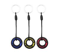 Rumyve 3pcs Racing Tire Key Chain,Fashion Ultra Soft Rubber Tire Key Ring,F1 Mini Keyring,Car Part Model Keyfob,Mini Cute Tire Keyring