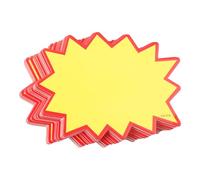 Rumyve 50 Pcs Price Signs,Star Yellow Retail Sale Price Labels Tags,Blank Starburst Price Cards Sign for Retail Shop Store Supermarket Grocery Product Pricing Promoting
