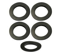 Rumyve 5pcs O-Rings Sink Plug Rubber Seal,Bath Sink Seal Lip,Sealing Washers Gasket Accessories for Basket Strainer Plug Pipe Bathroom(Black)
