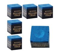 Rumyve 6 Pcs Billiard Pool Chalk,Blue Snooker Cue Tip Accessories,Non Slip Cue Chalks for Snooker Players Bars Home Sports Hobbies Pool Table