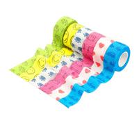 Rumyve 6 Rolls Vet Wrap Self-Adhesive Bandage Tape - Sticky Compression Bandages for Pet Finger Support and Elastic Movement