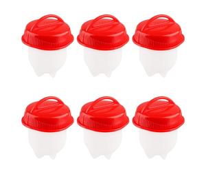 Rumyve 6pcs Non Stick Silicone Egg Boiler,No Shell Egg Poacher Cups,Egg Boiler Cooker Steamer Fast Cooking Egg for Kitchen,Breakfast