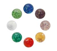 Rumyve 8pcs Glass Luminous Marbles, Colorful Speckled Marble Balls for Games, DIY Projects or Home Decor