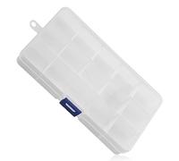 Rumyve Adjustable Plastic Storage Box, 15 PCS Mesh Plastic Jewelry & Accessories Earrings, Office Supplies Transparent