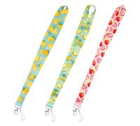 Rumyve Badge Lanyard with Quick Release Buckle,3 pcs of Cartoon Cute Fruit Pattern Lanyard, for Women, Men, Children