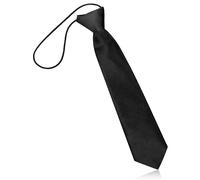 Rumyve Boys' Elastic Neck Tie - 1 Piece - Adjustable Pre-Tied Tie for Formal and Casual Occasions(Black)