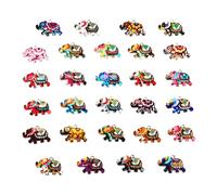 Rumyve Colorful Lovely Metal Enamel Elephant Pendant,28 pcs of Jewelry Making Elephant Pendant,DIY Necklace Earrings Bracelet Jewelry
