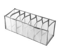 Rumyve Folding Clothing Organizer, Separate Storage Box, Mesh Underwear Storage Box, Gray Washable Folding Drawer Divider Set, for Socks, Underwear, Tie, Scarf (1 piece)