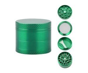 Rumyve Herbal Mill Advanced Zinc Alloy,4-Piece Metal Grinder, Portable Herbal Mill with Sieve and Magnetic Top Dried Herbs and Spices 40mm(Green)