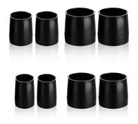 Rumyve High Heel Protectors, 8 Pairs Non-Slip Rubber Heel Gallows Repair Replacement Caps, Uneven Grass Floor Plugs for Wedding Outdoor Activities XS,S,M,L(Black)