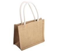Rumyve Jute Tote Bag,Large Reusable Durable Shopping bag with Handles,Burlap Grocery Shopping Gift Tote Handbag for Picnic Travel Shopping DIY Outdoor