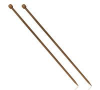 Rumyve Knitting Needle Set, 2pcs Single-tip Carbonized Bamboo Knitting Needle DIY Handmade Sweater Scarf Wool Project, Beginner Adult(6mm)