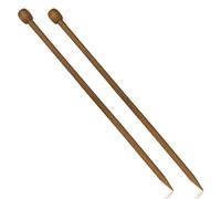 Rumyve Knitting Needle Set, 2pcs Single-tip Carbonized Bamboo Knitting Needle DIY Handmade Sweater Scarf Wool Project, Beginner Adult(10mm)