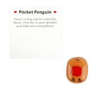 Rumyve Penguin Hug Animal Card,Mini Pocket Robin Gift,Pocket Penguin Creative Gift,Penguin Hug Glass Penguin Greeting Pocket Paper Gift