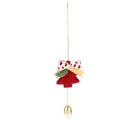Rumyve Plush Tree Shape Decorations,Christmas Jingle Bells Ornaments,Christmas Plush Bell Ornaments,Christmas Decorations Indoor for Home,Windows or Cars(Red)