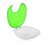 Rumyve Portable Denture Box Portable Denture Box Holder,Orthodontic Box,Ultra-Thin Braces Box,Tooth Retainer Box for Dentures,Braces,Mouth Guards(Green)