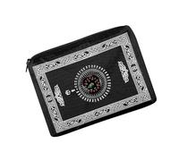 Rumyve Portable Folding Travel Prayer Mat, 60 x 100 cm Waterproof Rug (Black)
