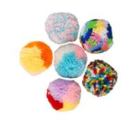 Rumyve Rainbow Cat Toy Ball, 6pcs Plush Interactive Kitten Training & Play Pet Supplies for Cats