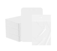 Rumyve Rumyve100 pcs Key Chain Display Card and 100 pcs Automatic Sealing Bag,Jewelry Necklace Earrings Display Card,Self-adhesive Sealed Storage Bag Earrings Necklace Jewelry Display(White)