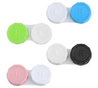 Rumyve Set of 4 Contact Lens Cases - Leak-Proof Travel-Friendly Portable Lens Storage Boxes (4 Colors)