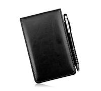 Rumyve Small Pocket Notebook,Pocket Notebook Holder with Pen,A7 Pu Leather Notebook Pen Holder with 50 Lined Sheets,for Adults Students