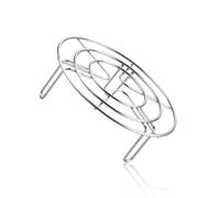 Rumyve Stainless Steel Round Steam Rack,Round Air Fryer Rack,Cooking Rack Round Kitchen Steel Single Deck Grill for Microwave Baking,Steamer(19cm)