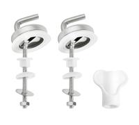 Rumyve Stainless Steel Toilet Seat Hinge Fixing Kit, Metal Replacement Fittings, 1 Pack