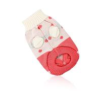 Rumyve Strawberry Cat Sweater - Winter Warm Pet Clothing, Cute Knit Apparel (S)