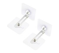 Rumyve2 pcs Furniture Wall Anchors Have No Stamped Furniture Safety Clasp,Adhesive Anti-tip Safety Metal Brackets Secure Furniture Fall Prevention Baby and Pet Protectors