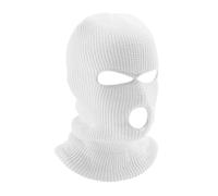 Rumyve Rumyve3 Hole Full Face Balaclava Mask,Ski Mask Full Face Cover,Both Male and Female Winter Neck Warm Knit Balaclava Face Cover, Outdoor Sports Fishing Skiing(White)