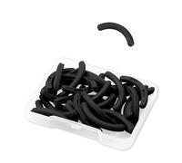 Rumyve30pcs Eyelash Curler Pencil Refill Pad,Rubber Roll Filler,Replacement Pencil Refill Pad High Elastic Eyelash Soft Curler Pad Universal Eyelash Curler with Clear Storage Case(Black)