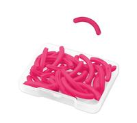 Rumyve30pcs Eyelash Curler Pencil Refill Pad,Rubber Roll Filler,Replacement Pencil Refill Pad High Elastic Eyelash Soft Curler Pad Universal Eyelash Curler with Clear Storage Case(Red)