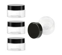 Rumyve4pcs Empty Plastic Cosmetic Jar,Clear Travel Cosmetic Container,Mini Wide-mouth Bottle with Lid,30g Wide-Mouth Bottle Travel Storage Cosmetic Beauty Products Face Cream