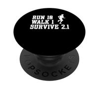 Run 10 Walk 1 Survive 2.1 13.1 Half Marathon Runner PopSockets Adhesive PopGrip