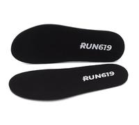 Run 619 Zero Drop Wide Shoe Insoles - Thick Flat Firm Shoe Inserts w/No Arch Support - Foot Forming - Firm EE Width 6mm Insoles, Black, Size C - Men's 7-8 / Women's 8-9