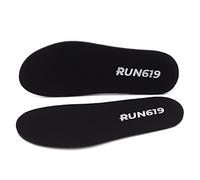 Run 619 Zero Drop Wide Shoe Insoles - Thick Flat Firm Shoe Inserts w/No Arch Support - Foot Forming - Firm EE Width 6mm Insoles, Black, Size C - Men's 7-8 / Women's 8-9