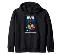 Run - 99 Nights Halloween Gamer Deer In The Forest Kids Meme Zip Hoodie