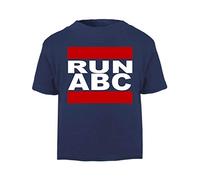 Run ABC Music Parody Short Sleeve Cotton Toddler t Shirt, 3-4 Years, Navy