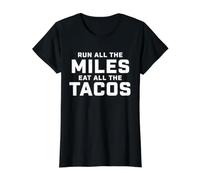Run All The Miles Eat All The Tacos Funny Running Gifts Value Graphic T-Shirt