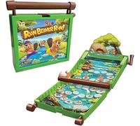 Run Beaver Run - A fast-paced family board game with rolling record, easy to travel design, perfect for kids from 5 to 2 to 4 players, includes beaver pieces and a