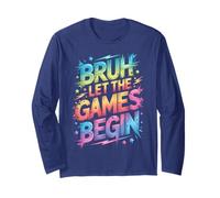 Run Bruh LET THE Games Begin Snack Teacher Play On Kids Cool Long Sleeve T-Shirt