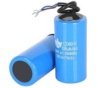 Run Capacitor, 350uF CD60 Run Capacitor 450V AC 2 Wires, 50Hz/60Hz Capacitor For Start-up of AC Motors, Washing Machines, Air Conditioners, Refrigerators, Water Pumps