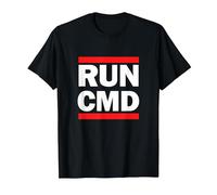 RUN CMD - for Software Developers, Comp Sci, Hackathon T-Shirt, Men, Black, Large