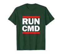 Run CMD - for Software Developers, Comp Sci, Hackathon T-Shirt, Men, Dark Green, Small