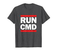 Run CMD - for Software Developers, Comp Sci, Hackathon T-Shirt, Men, Dark Heather Grey, Small