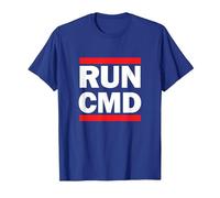 Run CMD - for Software Developers, Comp Sci, Hackathon T-Shirt, Men, Royal Blue, Small